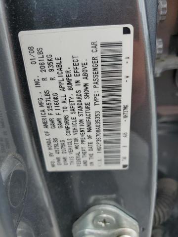 Photo 11 VIN: 1HGCP36708A035353 - HONDA ACCORD EX 