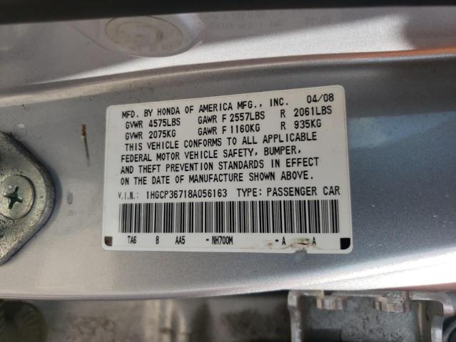 Photo 11 VIN: 1HGCP36718A056163 - HONDA ACCORD EX 