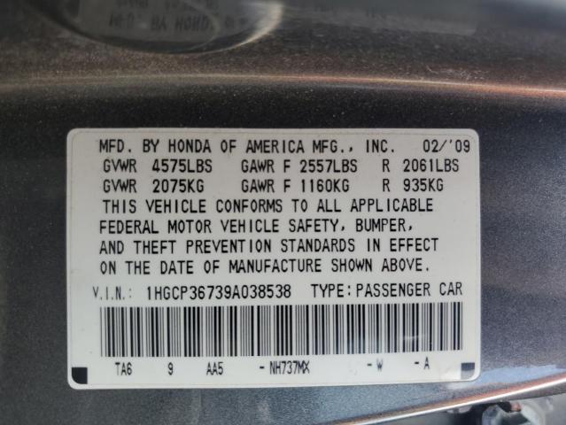 Photo 12 VIN: 1HGCP36739A038538 - HONDA ACCORD EX 