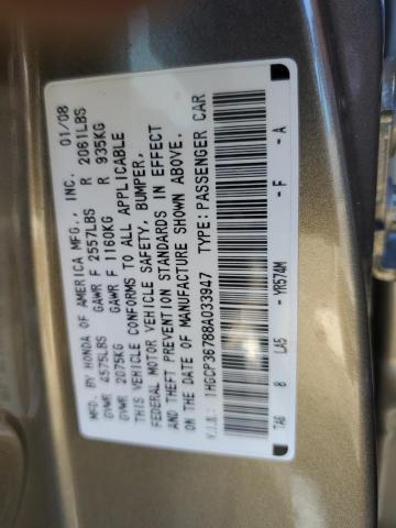 Photo 12 VIN: 1HGCP36788A033947 - HONDA ACCORD EX 