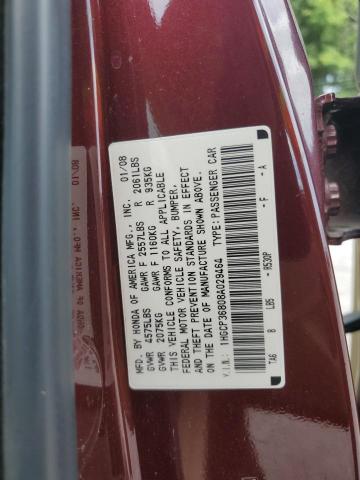 Photo 11 VIN: 1HGCP36808A029464 - HONDA ACCORD EXL 