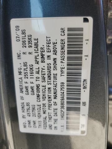 Photo 11 VIN: 1HGCP36809A047559 - HONDA ACCORD EXL 