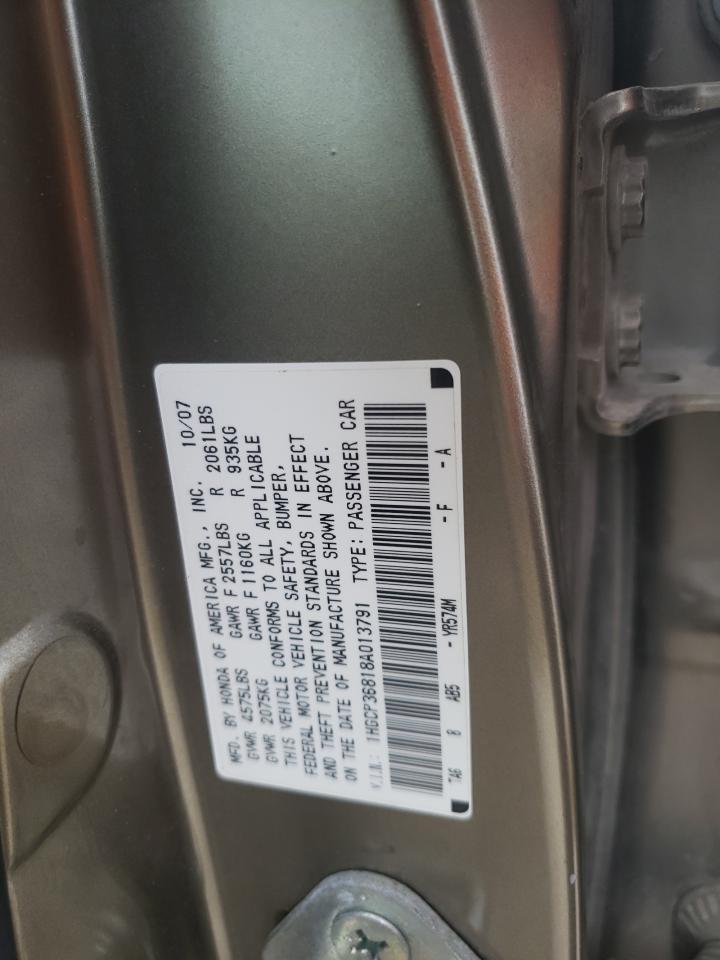 Photo 11 VIN: 1HGCP36818A013791 - HONDA ACCORD 