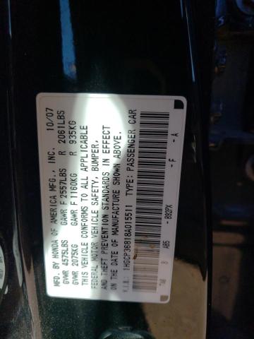 Photo 11 VIN: 1HGCP36818A015511 - HONDA ACCORD EXL 