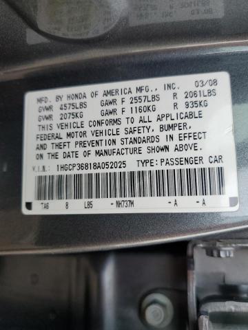 Photo 12 VIN: 1HGCP36818A052025 - HONDA ACCORD 