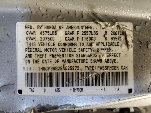 Photo 12 VIN: 1HGCP36829A025272 - HONDA ACCORD 