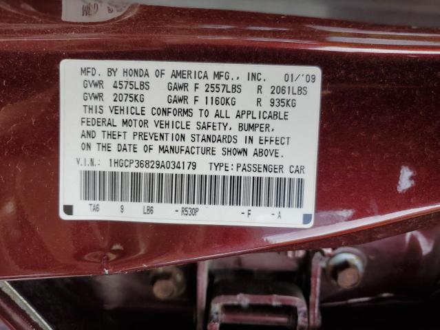 Photo 11 VIN: 1HGCP36829A034179 - HONDA ACCORD 