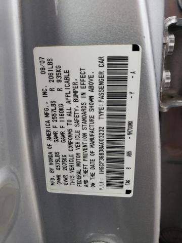 Photo 11 VIN: 1HGCP36838A003232 - HONDA ACCORD EXL 