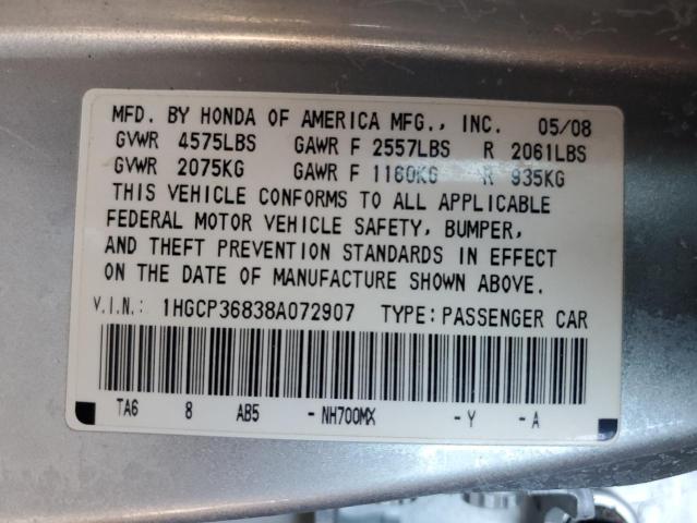 Photo 12 VIN: 1HGCP36838A072907 - HONDA ACCORD 