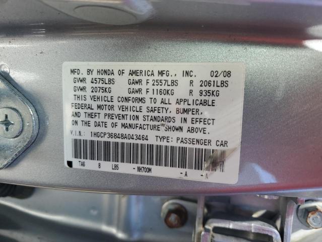 Photo 12 VIN: 1HGCP36848A043464 - HONDA ACCORD EXL 