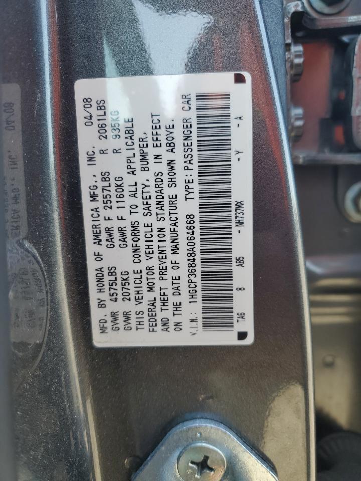 Photo 11 VIN: 1HGCP36848A064668 - HONDA ACCORD 