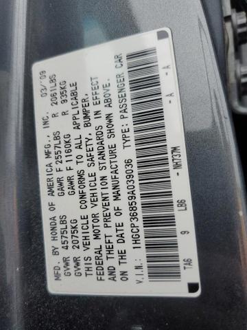 Photo 11 VIN: 1HGCP36859A039036 - HONDA ACCORD EXL 