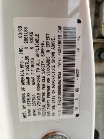 Photo 11 VIN: 1HGCP36868A047824 - HONDA ACCORD 