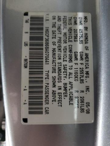 Photo 11 VIN: 1HGCP36868A070441 - HONDA ACCORD EXL 