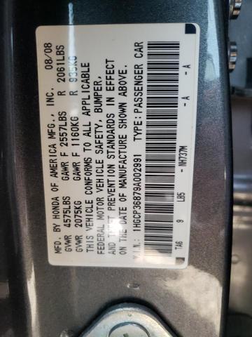 Photo 9 VIN: 1HGCP36879A002991 - HONDA ACCORD EXL 