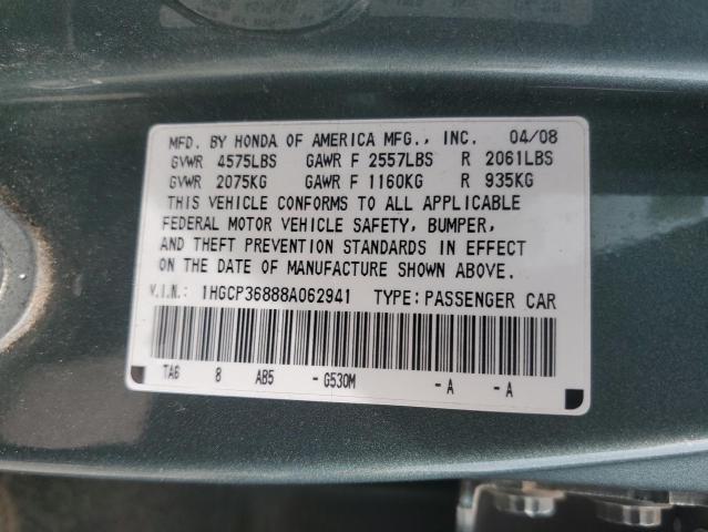 Photo 11 VIN: 1HGCP36888A062941 - HONDA ACCORD 