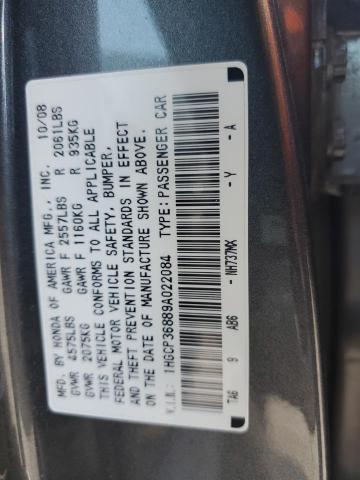 Photo 11 VIN: 1HGCP36889A022084 - HONDA ACCORD 