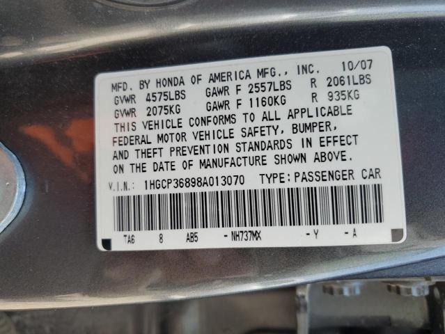 Photo 11 VIN: 1HGCP36898A013070 - HONDA ACCORD EXL 