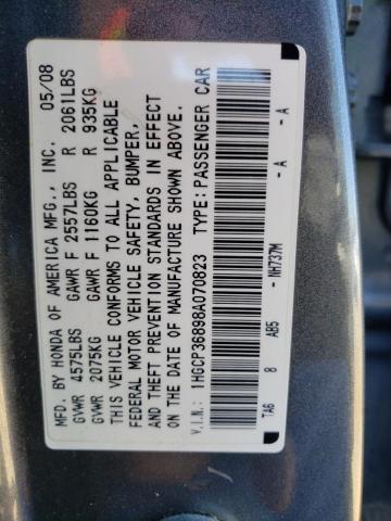 Photo 9 VIN: 1HGCP36898A070823 - HONDA ACCORD EXL 