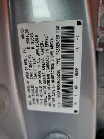 Photo 11 VIN: 1HGCP368X9A004282 - HONDA ACCORD EXL 