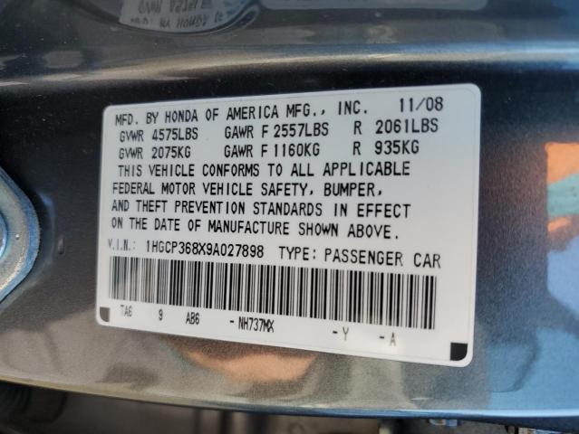 Photo 11 VIN: 1HGCP368X9A027898 - HONDA ACCORD EXL 