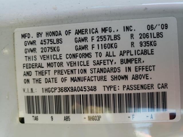 Photo 11 VIN: 1HGCP368X9A045348 - HONDA ACCORD 