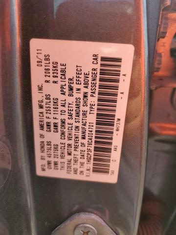 Photo 11 VIN: 1HGCP3F76CA004701 - HONDA ACCORD EX 