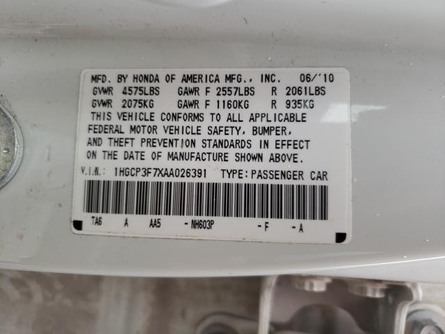 Photo 9 VIN: 1HGCP3F7XAA026391 - HONDA ACCORD EX 