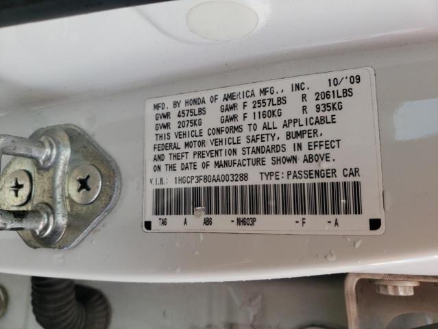 Photo 9 VIN: 1HGCP3F80AA003288 - HONDA ACCORD EXL 