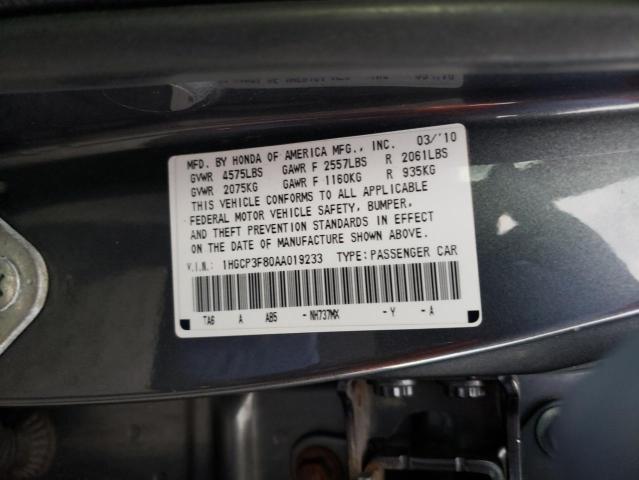 Photo 9 VIN: 1HGCP3F80AA019233 - HONDA ACCORD EXL 