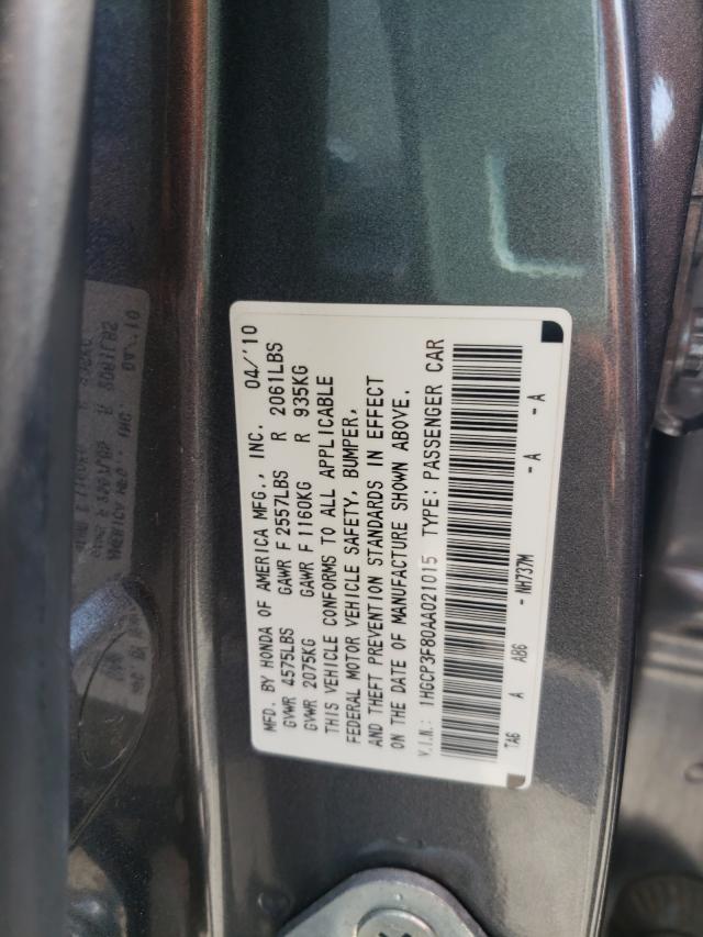 Photo 9 VIN: 1HGCP3F80AA021015 - HONDA ACCORD EXL 