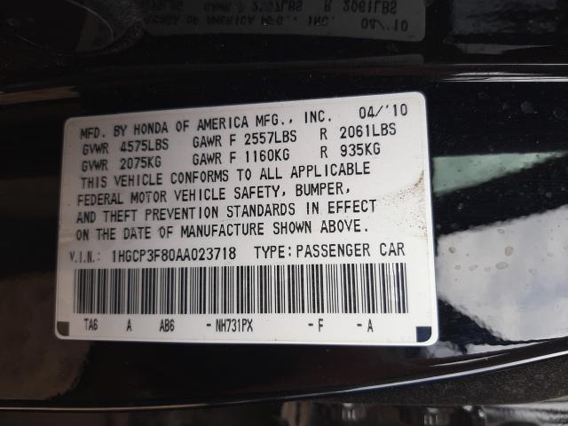 Photo 9 VIN: 1HGCP3F80AA023718 - HONDA ACCORD EXL 