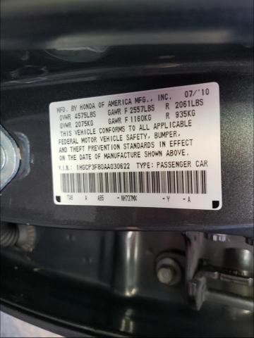 Photo 9 VIN: 1HGCP3F80AA030622 - HONDA ACCORD EXL 