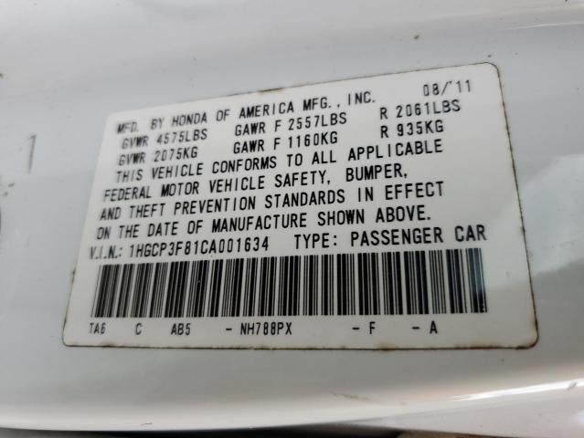 Photo 11 VIN: 1HGCP3F81CA001634 - HONDA ACCORD EXL 