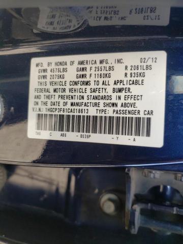 Photo 9 VIN: 1HGCP3F81CA018613 - HONDA ACCORD EXL 