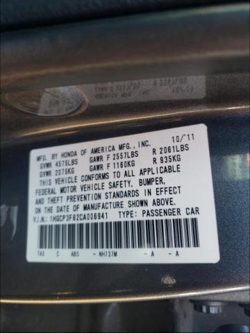 Photo 9 VIN: 1HGCP3F82CA006941 - HONDA ACCORD EXL 