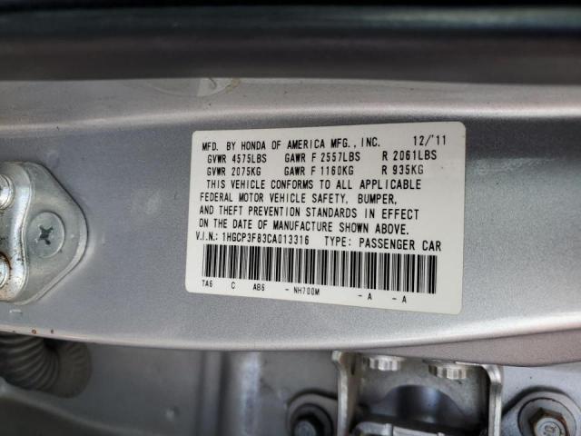 Photo 11 VIN: 1HGCP3F83CA013316 - HONDA ACCORD EXL 