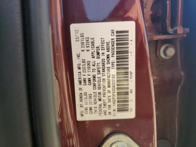 Photo 12 VIN: 1HGCP3F83CA023182 - HONDA ACCORD EXL 