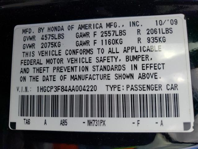 Photo 12 VIN: 1HGCP3F84AA004220 - HONDA ACCORD EXL 