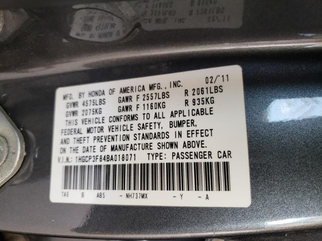 Photo 9 VIN: 1HGCP3F84BA018071 - HONDA ACCORD EXL 