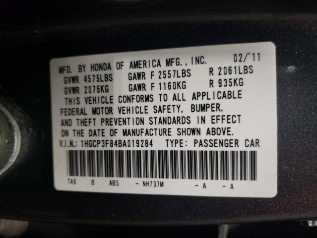 Photo 12 VIN: 1HGCP3F84BA019284 - HONDA ACCORD EXL 