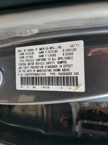 Photo 12 VIN: 1HGCP3F84BA027420 - HONDA ACCORD EXL 