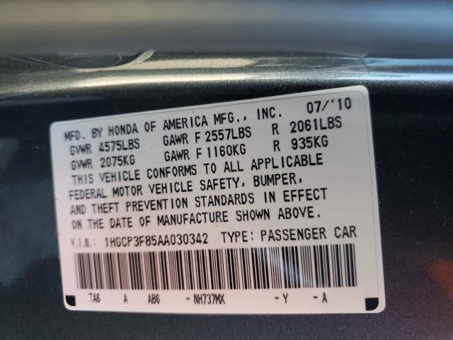 Photo 9 VIN: 1HGCP3F85AA030342 - HONDA ACCORD EXL 