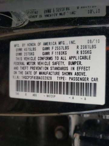 Photo 9 VIN: 1HGCP3F85BA002929 - HONDA ACCORD EXL 