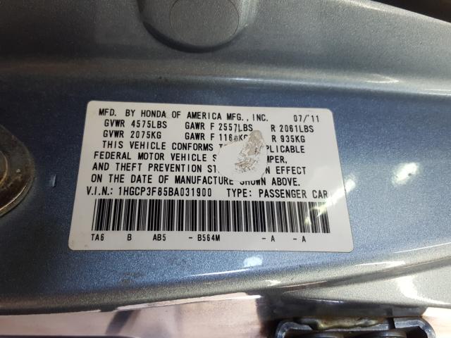 Photo 9 VIN: 1HGCP3F85BA031900 - HONDA ACCORD EXL 