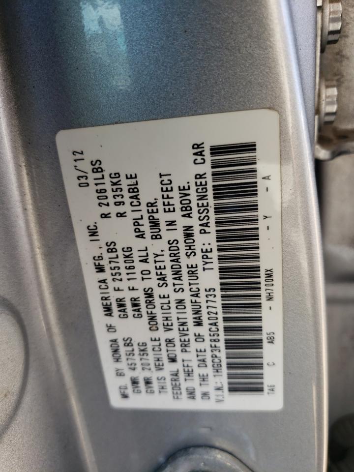 Photo 11 VIN: 1HGCP3F85CA027735 - HONDA ACCORD 