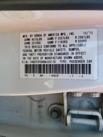 Photo 9 VIN: 1HGCP3F86BA006178 - HONDA ACCORD EXL 