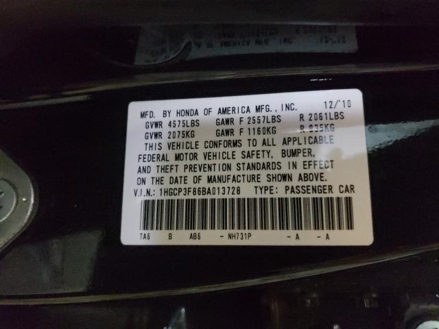 Photo 9 VIN: 1HGCP3F86BA013728 - HONDA ACCORD EXL 