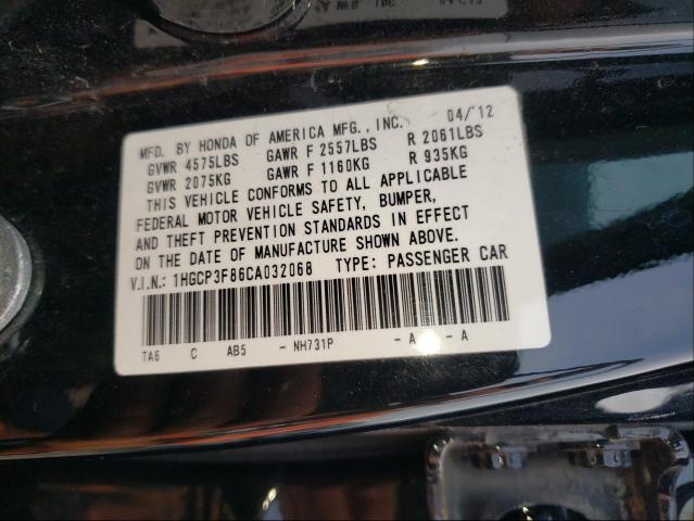 Photo 9 VIN: 1HGCP3F86CA032068 - HONDA ACCORD EXL 