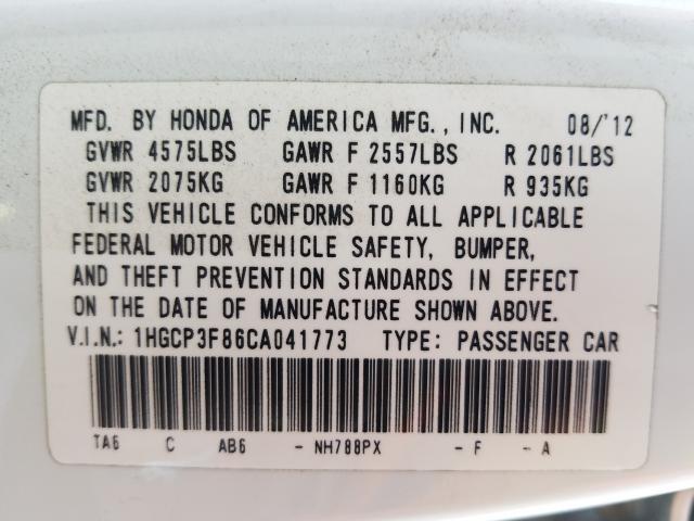 Photo 9 VIN: 1HGCP3F86CA041773 - HONDA ACCORD 